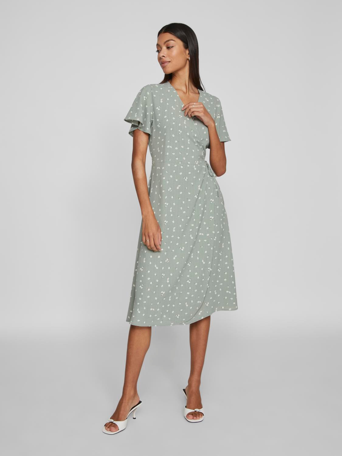 VILOVIE Dress - Green Milieu