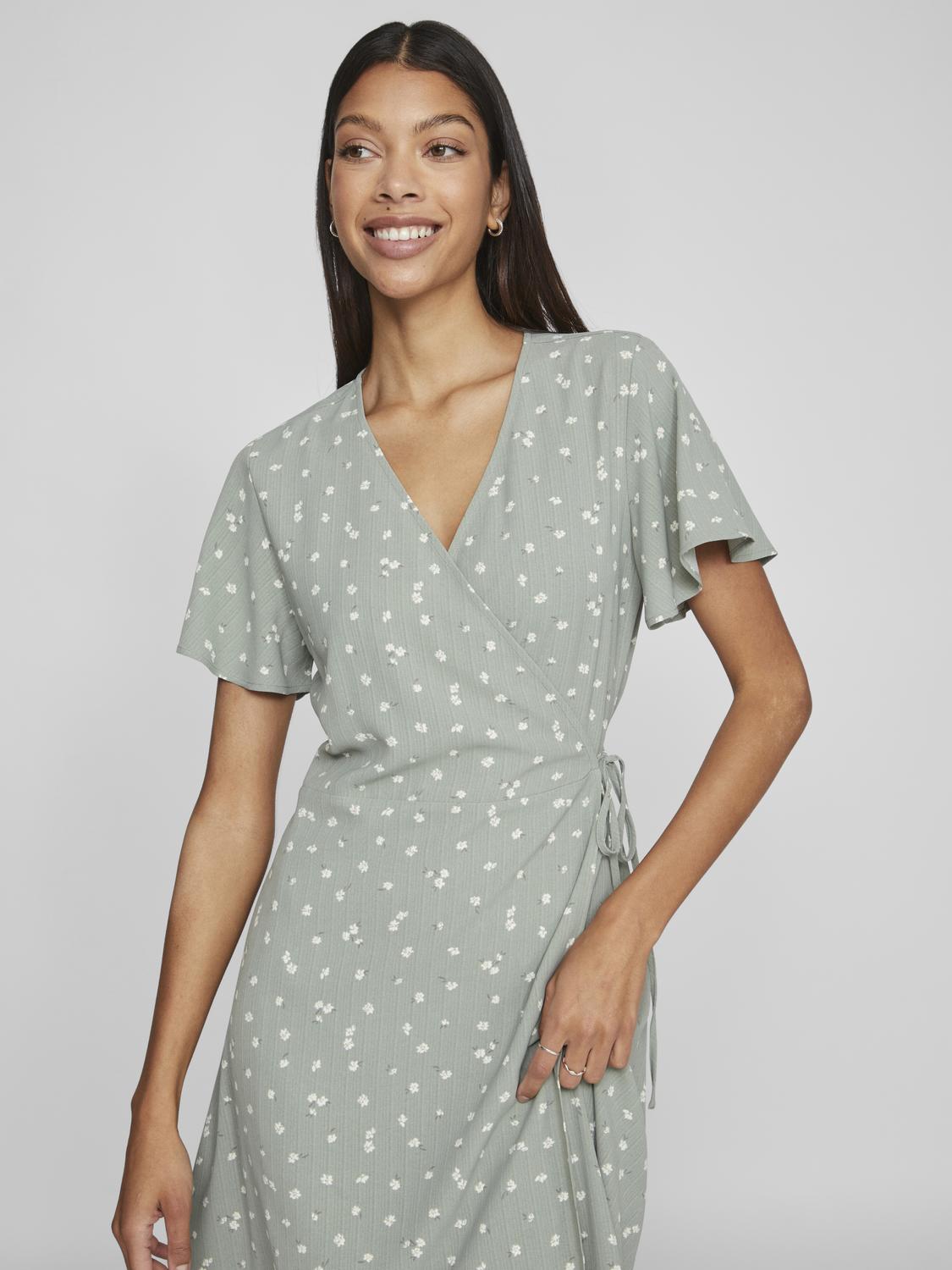 VILOVIE Dress - Green Milieu